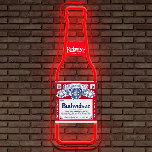 Budweiser bottiglia birra neon - birra,