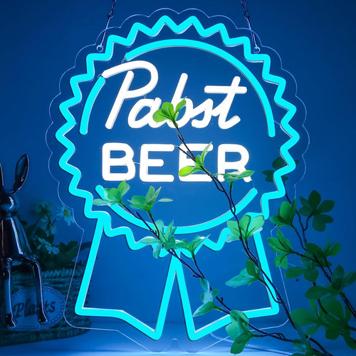 Insegna parete neon birra - parete,