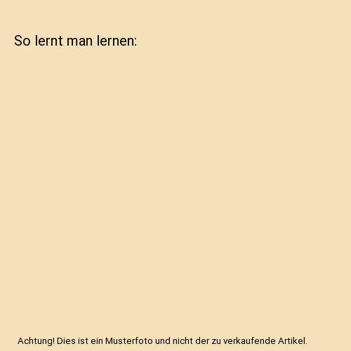 Lernt man lernen leitner - lernen,,